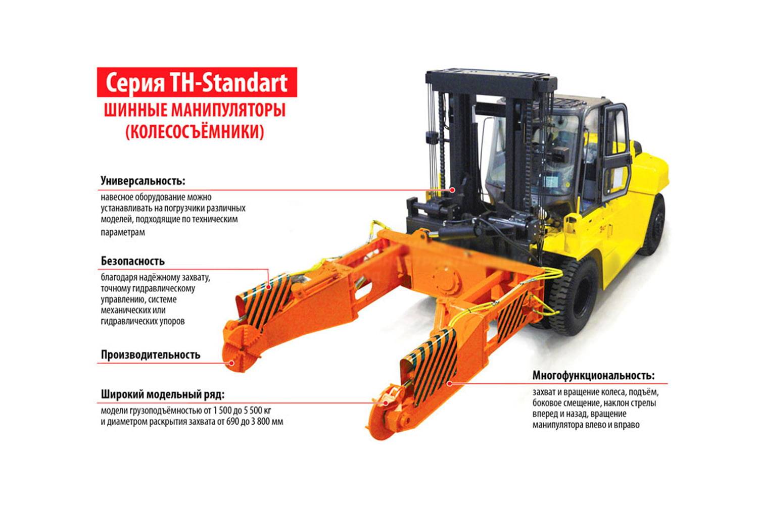 Шинный манипулятор для вилочных погрузчиков TH-Standart TH3800-57